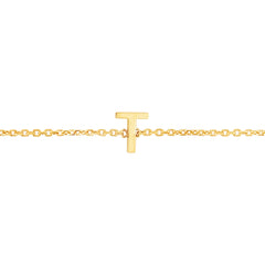 Royal Chain 14K Mini Initial T Bracelet RCT13324