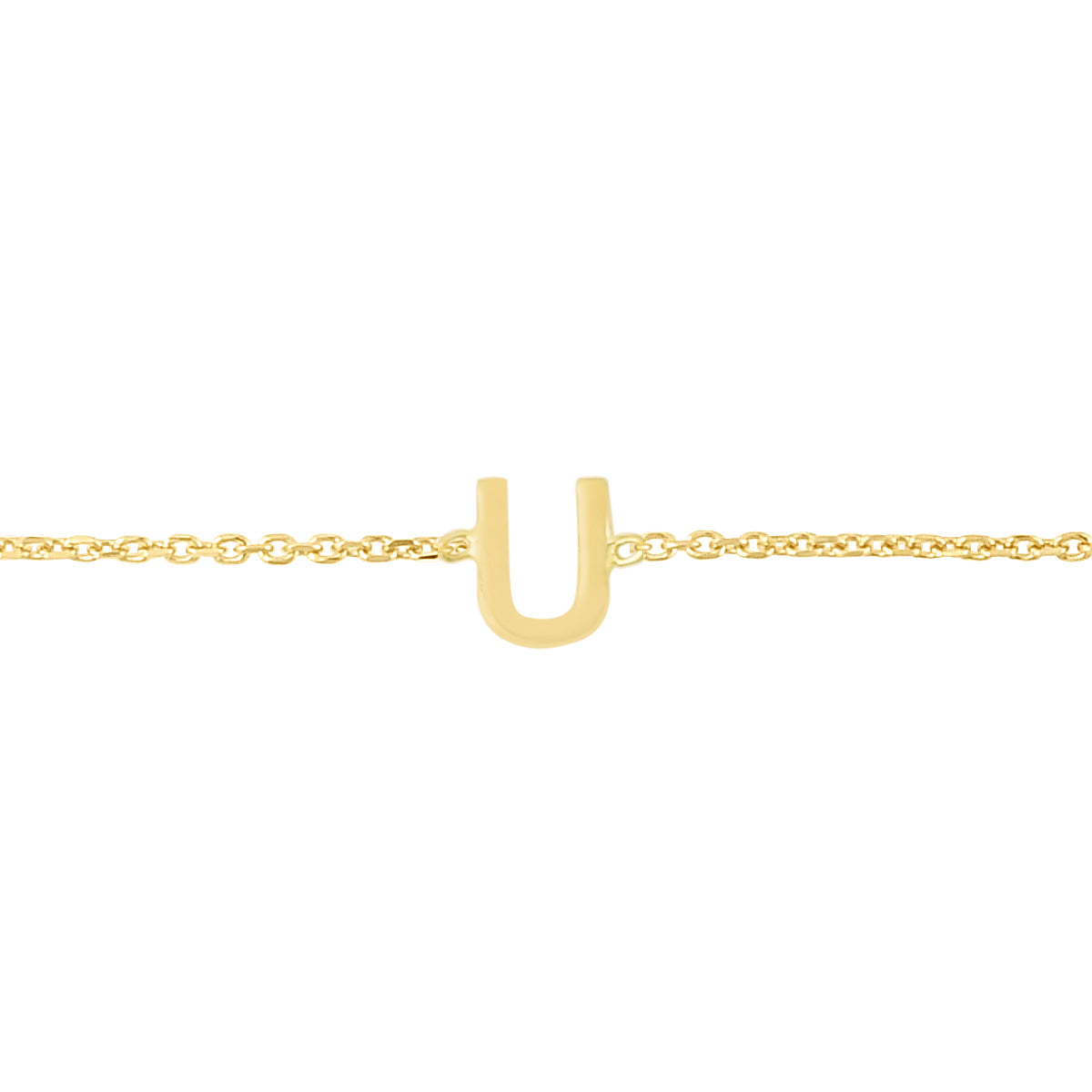 Royal Chain 14K Mini Initial U Bracelet RCU13324