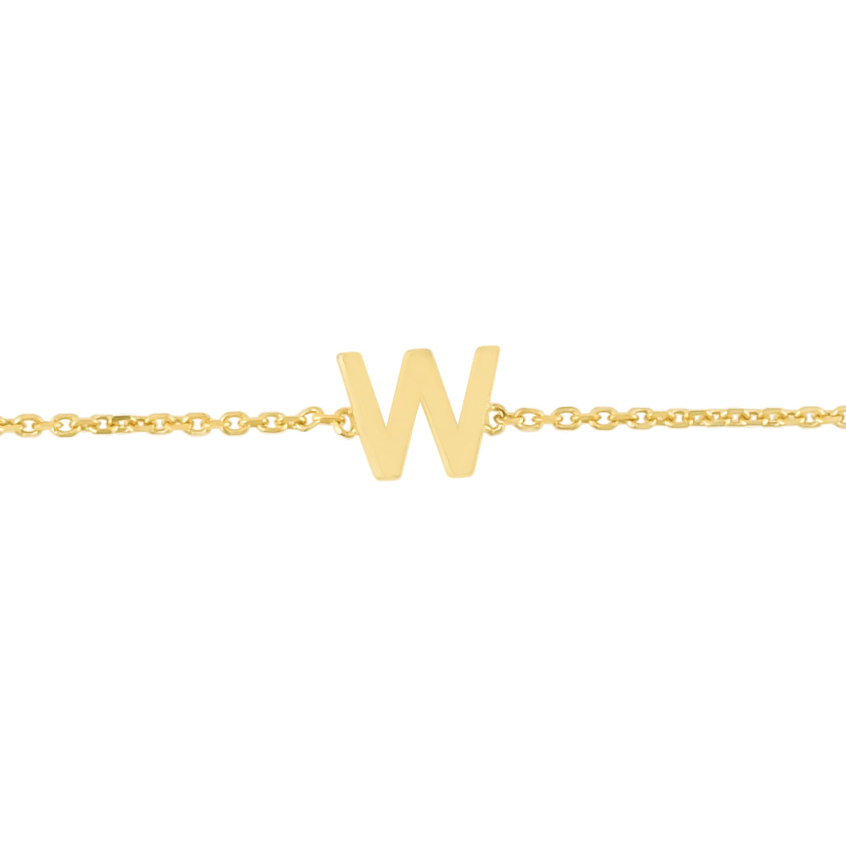 Royal Chain 14K Mini Initial W Bracelet RCW13324