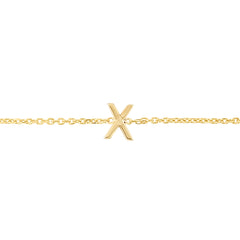 Royal Chain 14K Mini Initial X Bracelet RCX13324