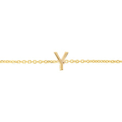 Royal Chain 14K Mini Initial Y Bracelet RCY13324