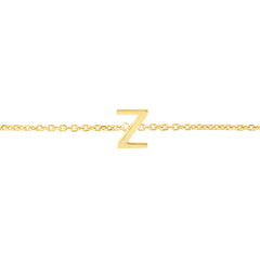 Yellow Gold Polished Initials Necklace