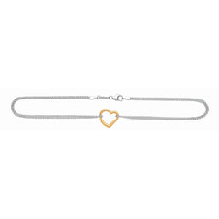 Parkplace Jewelers 14k-silver-heart-anklet-rda102