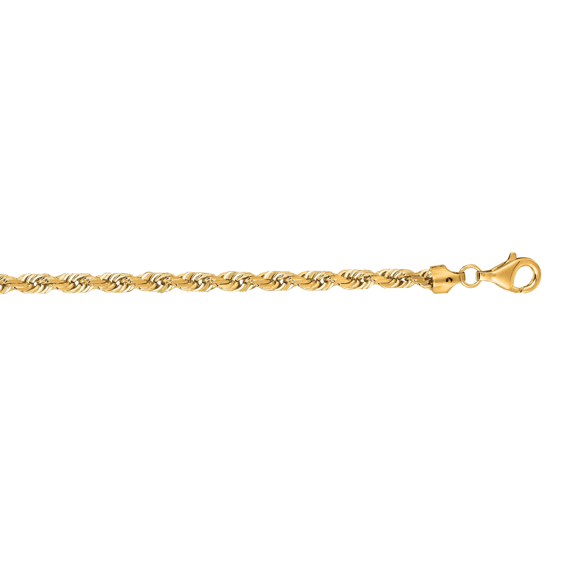 Royal Chain 14K Gold 5mm Diamond Cut Royal Rope Chain  ROY035