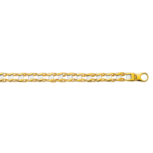 Royal Chain 14K Gold Railroad Link Bracelet RR300