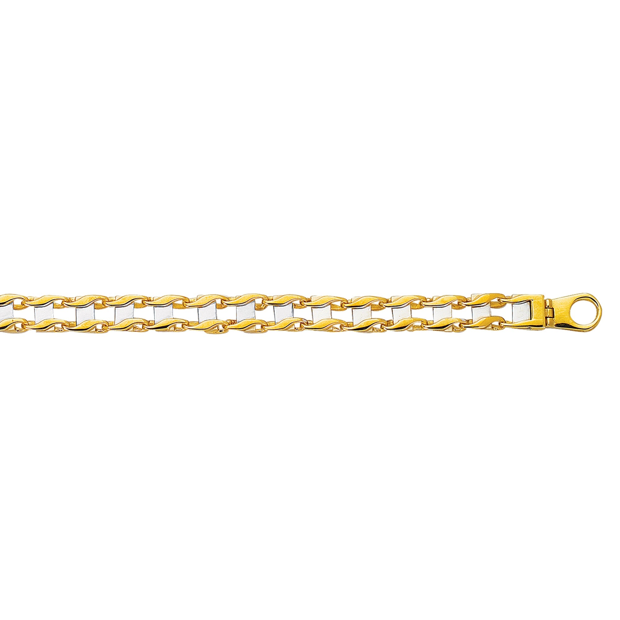Parkplace Jewelers 14k-gold-railroad-link-bracelet-rr300