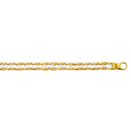 Parkplace Jewelers 14k-gold-railroad-link-bracelet-rr300