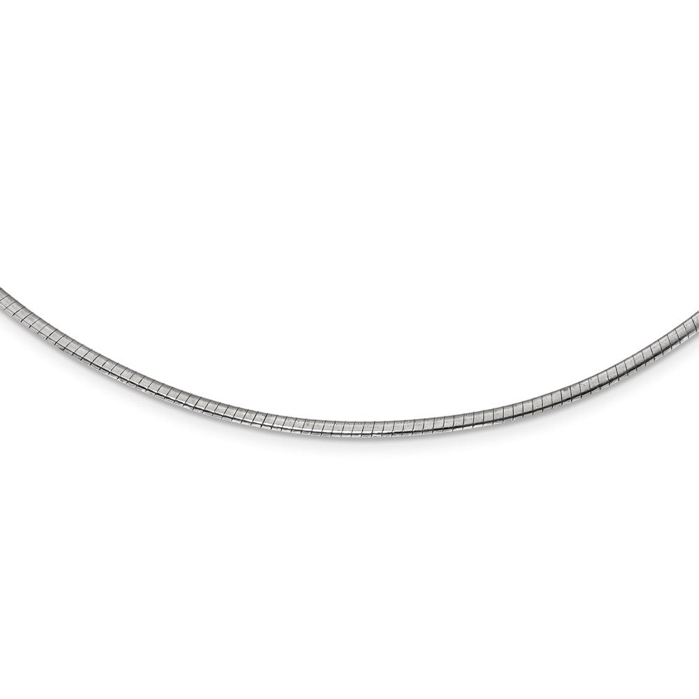 Sterling Silver Gold-pltd 2mm Reversible w/2in ext Cubetto Chain RSM1-16