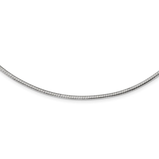 Sterling Silver Gold-pltd 2mm Reversible w/2in ext Cubetto Chain RSM1-16