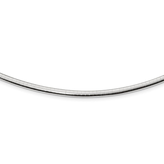 Sterling Silver Gold-pltd 3mm Reversible w/2in ext Cubetto ChainRSM3-16
