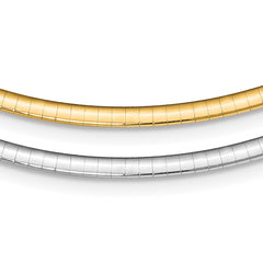 Sterling Silver Gold-pltd 3mm Reversible w/2in ext Cubetto ChainRSM3-16