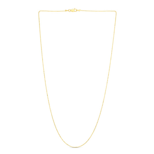 Yellow Gold Polished Bead Necklace