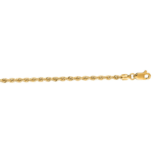 Royal Chain 14K Gold 2.5mm Rope Chain  SR018