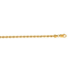 Yellow Gold Polished Rope Necklace