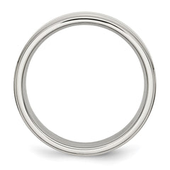Chisel Stainless Steel Polished 6mm Ridged Edge Band