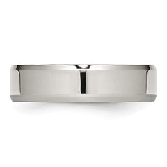 Chisel Stainless Steel Polished 6mm Beveled Edge Band
