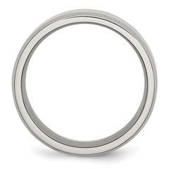 Chisel Stainless Steel Polished 8mm Beveled Edge Band