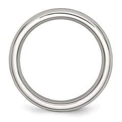 Chisel Stainless Steel Polished 4mm December Teal CZ Ring