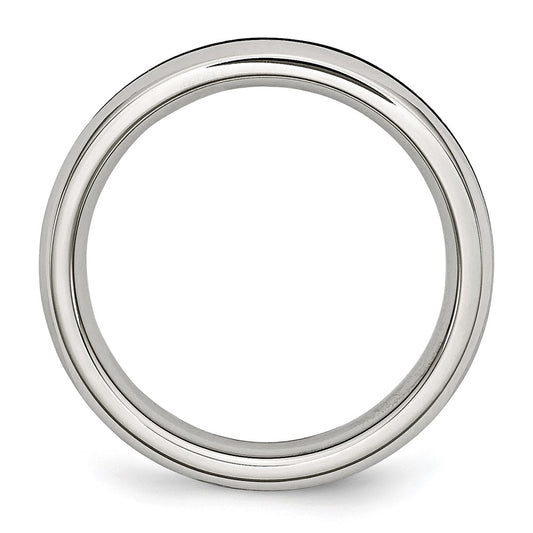 Chisel Stainless Steel Polished 4mm January Dark Red CZ Ring