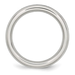 Chisel Stainless Steel Polished 4mm September Blue CZ Ring