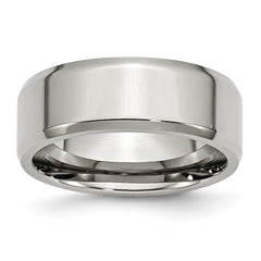 Chisel Stainless Steel Polished 8mm Beveled Edge Band