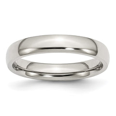 Chisel Stainless Steel Polished 4mm Half Round Band