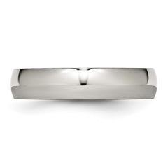 Chisel Stainless Steel Polished 5mm Half Round Band