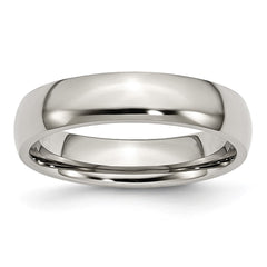 Chisel Stainless Steel Polished 5mm Half Round Band