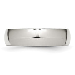 Chisel Stainless Steel Polished 6mm Half Round Band