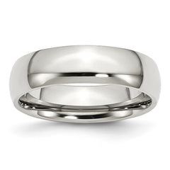 Chisel Stainless Steel Polished 6mm Half Round Band
