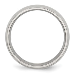 Chisel Stainless Steel Polished 7mm Half Round Band