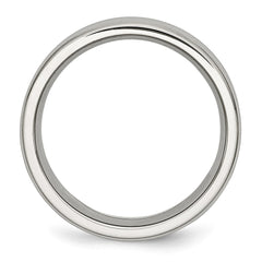 Chisel Stainless Steel Polished 8mm Grooved Band