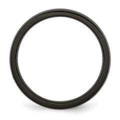 Chisel Stainless Steel Polished Black IP-plated 4mm Band