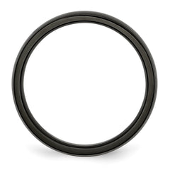 Chisel Stainless Steel Polished Black IP-plated 5mm Band