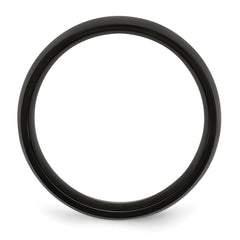Chisel Stainless Steel Polished Black IP-plated 7mm Band
