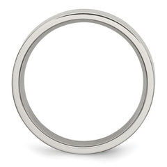 Chisel Stainless Steel Brushed 6mm Flat Band