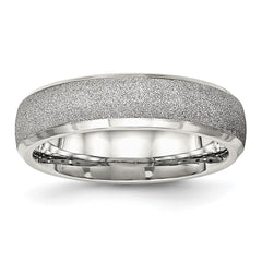Chisel Stainless Steel Polished Laser Cut 6mm Band