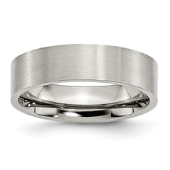 Chisel Stainless Steel Brushed 6mm Flat Band
