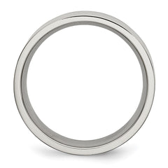 Chisel Stainless Steel Brushed 8mm Flat Band