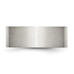 Chisel Stainless Steel Brushed 8mm Flat Band