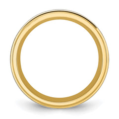 Chisel Stainless Steel Polished Yellow IP-plated with Brushed Center 8mm Band