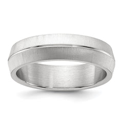 Chisel Stainless Steel Polished and Textured 6mm Band