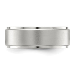 Chisel Stainless Steel Polished with Brushed Center 8mm Band