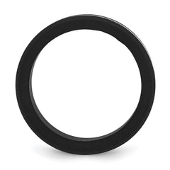 Chisel Stainless Steel Brushed Black Silicone Center 8mm Band