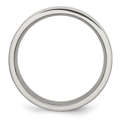 Chisel Stainless Steel Polished 6mm Flat Band