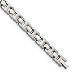 Chisel Stainless Steel Brushed and Polished 8.5 inch Link Bracelet SRB102-8.5