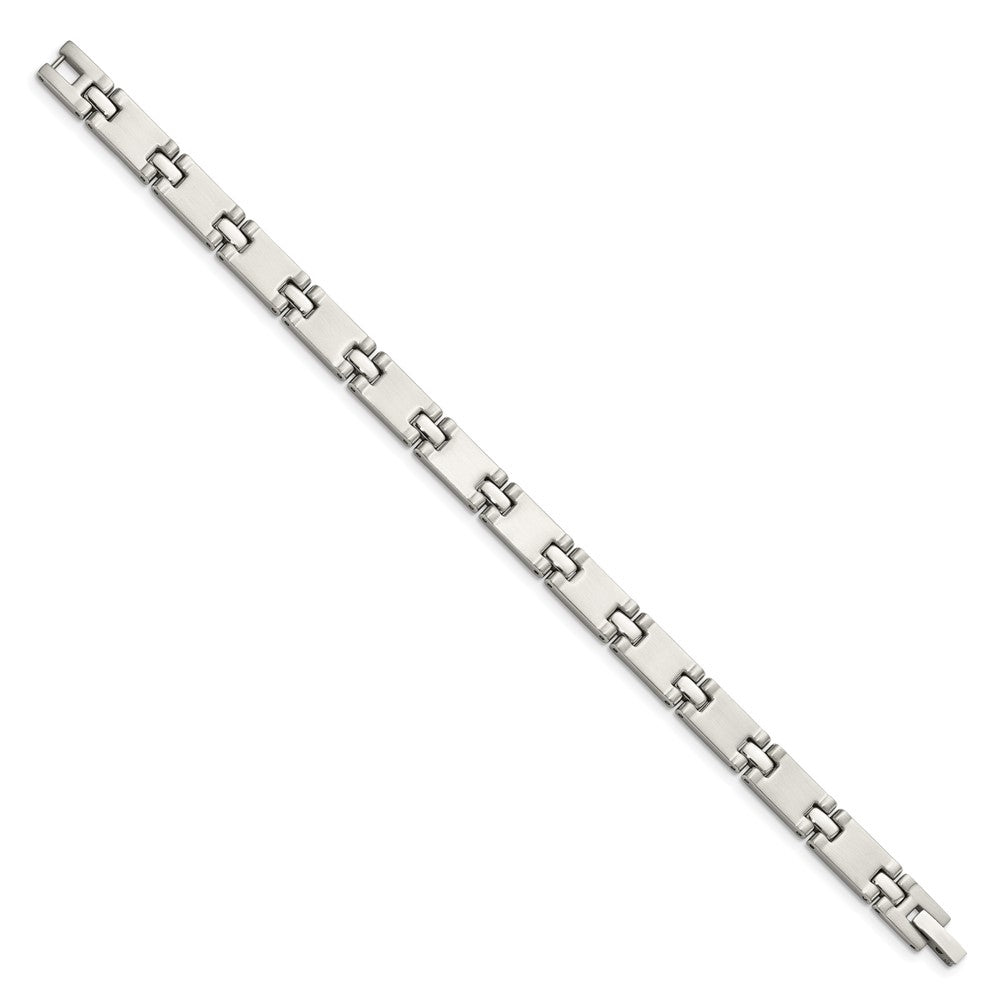 Chisel Stainless Steel Brushed and Polished 8.25 inch Link Bracelet SRB103-8.5