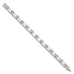 Chisel Stainless Steel Brushed and Polished 8.25 inch Link Bracelet SRB103-8.5