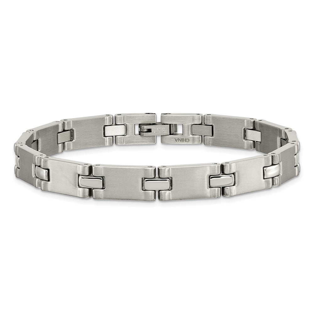 Chisel Stainless Steel Brushed and Polished 8.25 inch Link Bracelet SRB103-8.5