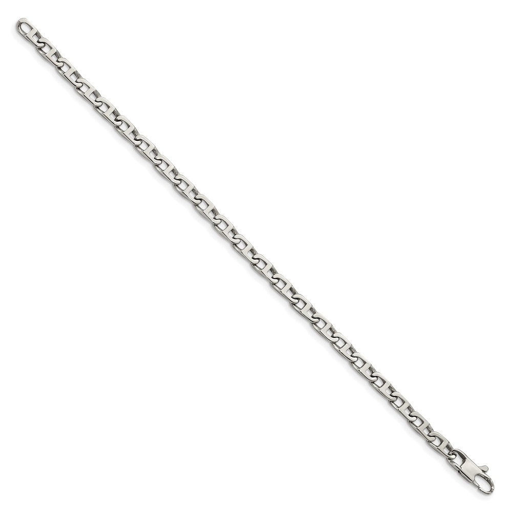 Chisel Stainless Steel Polished 7.75 inch Oval Link Bracelet SRB1044-7.75